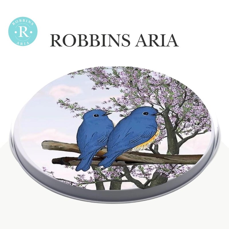 Robbins Aria Electric Stove Burner Covers - Protect Stovetop - Set of 4, 10 and 8 inches - Blue Birds Electric Stove Covers - Image 5